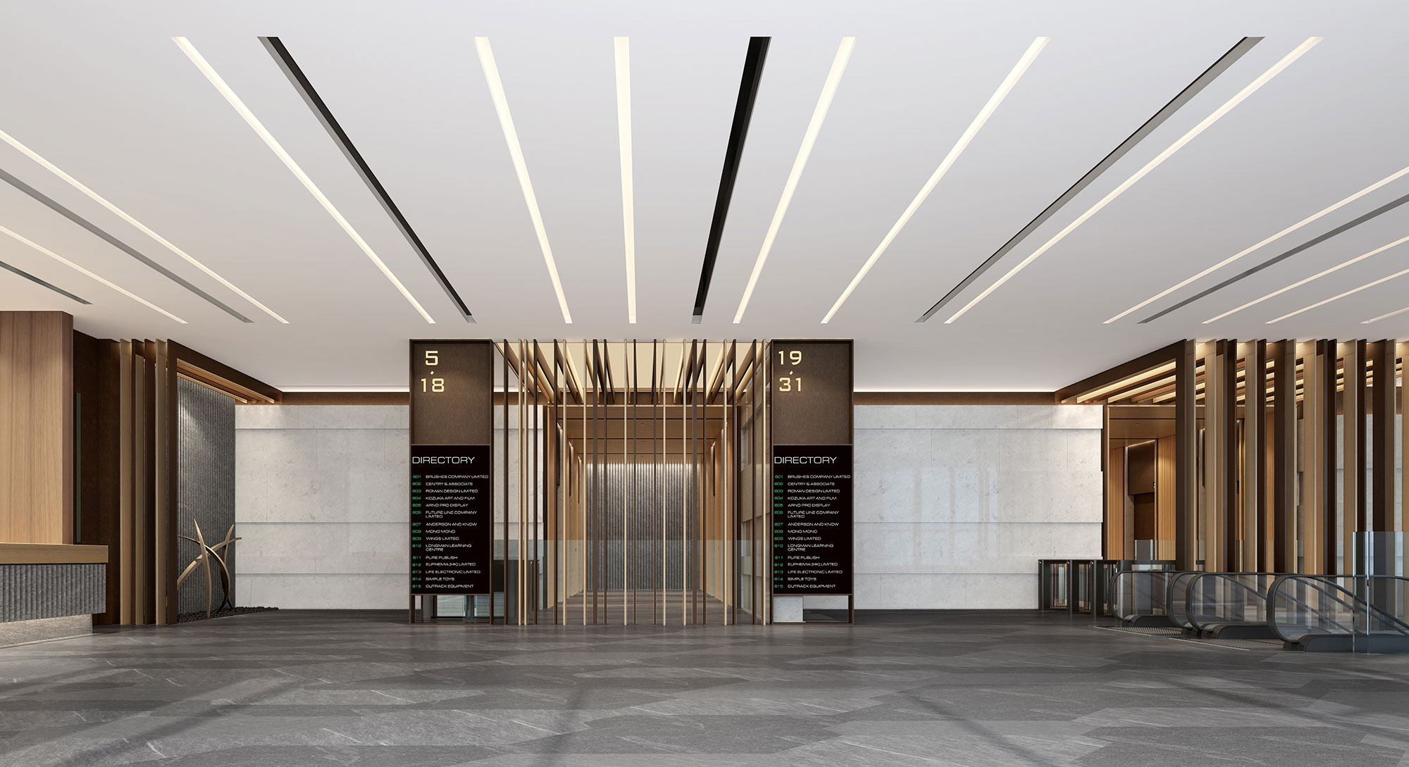 Rendering of the 1/F Entrance Lobby